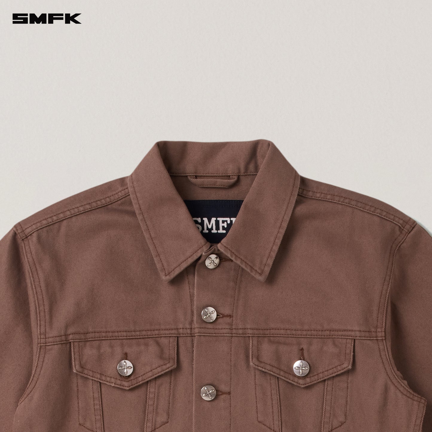 COMPASS PERMANENT SLIM DENIM JACKET Wild Horse Brown