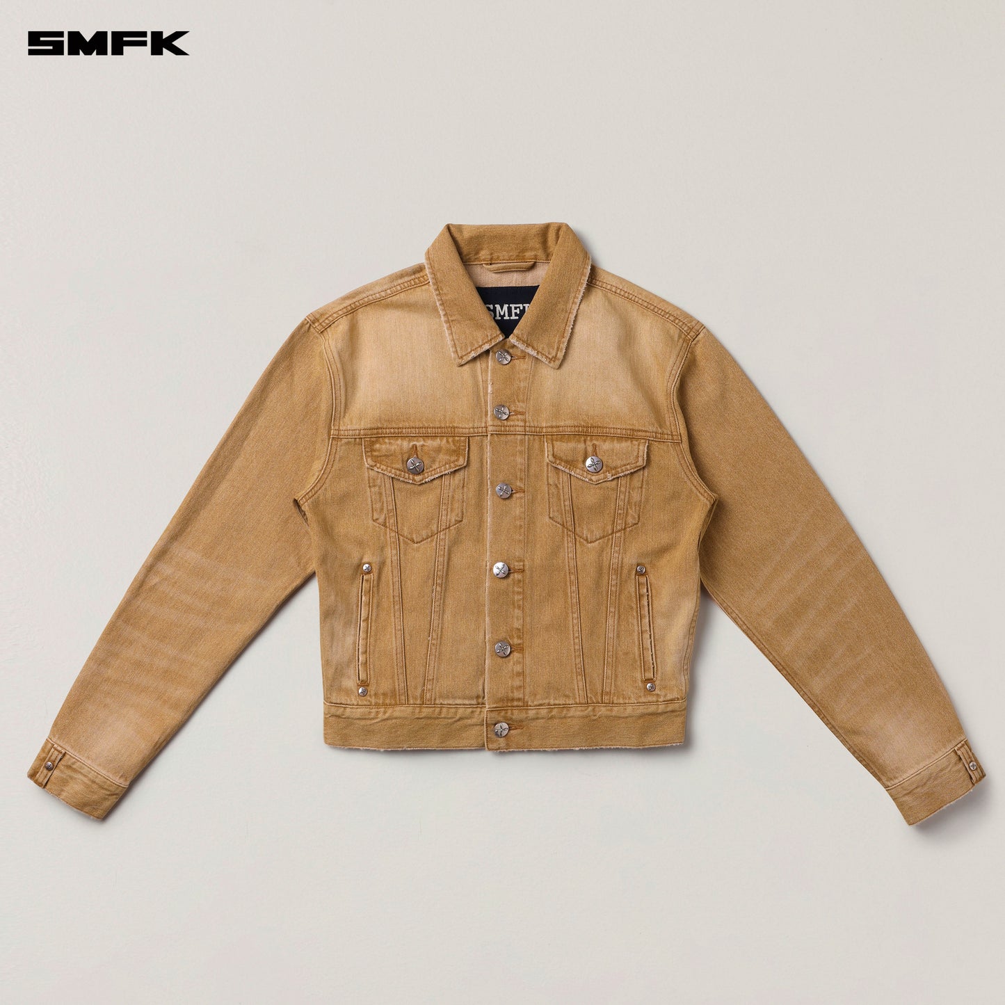 COMPASS PERMANENT Slim Denim Jacket Grassland Khaki