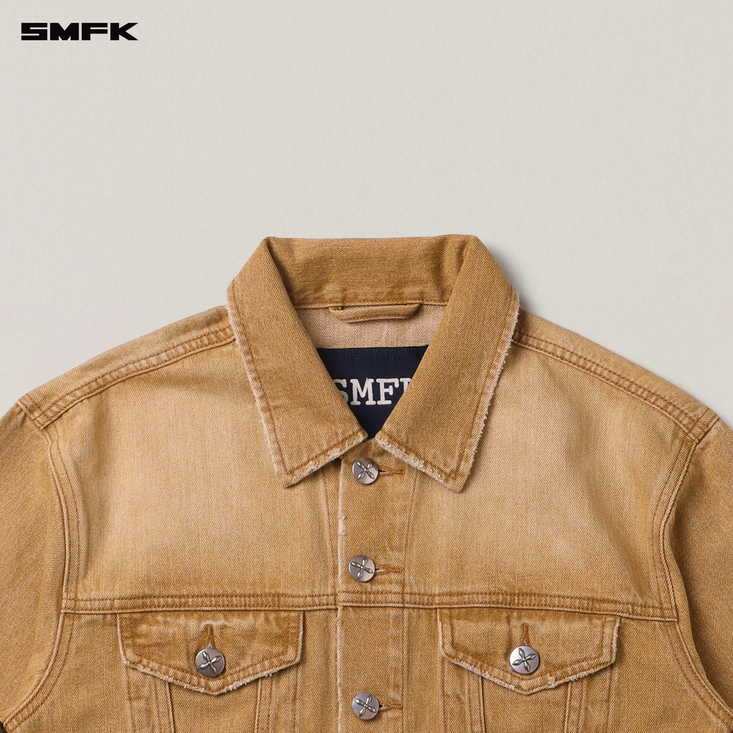 COMPASS PERMANENT Slim Denim Jacket Grassland Khaki