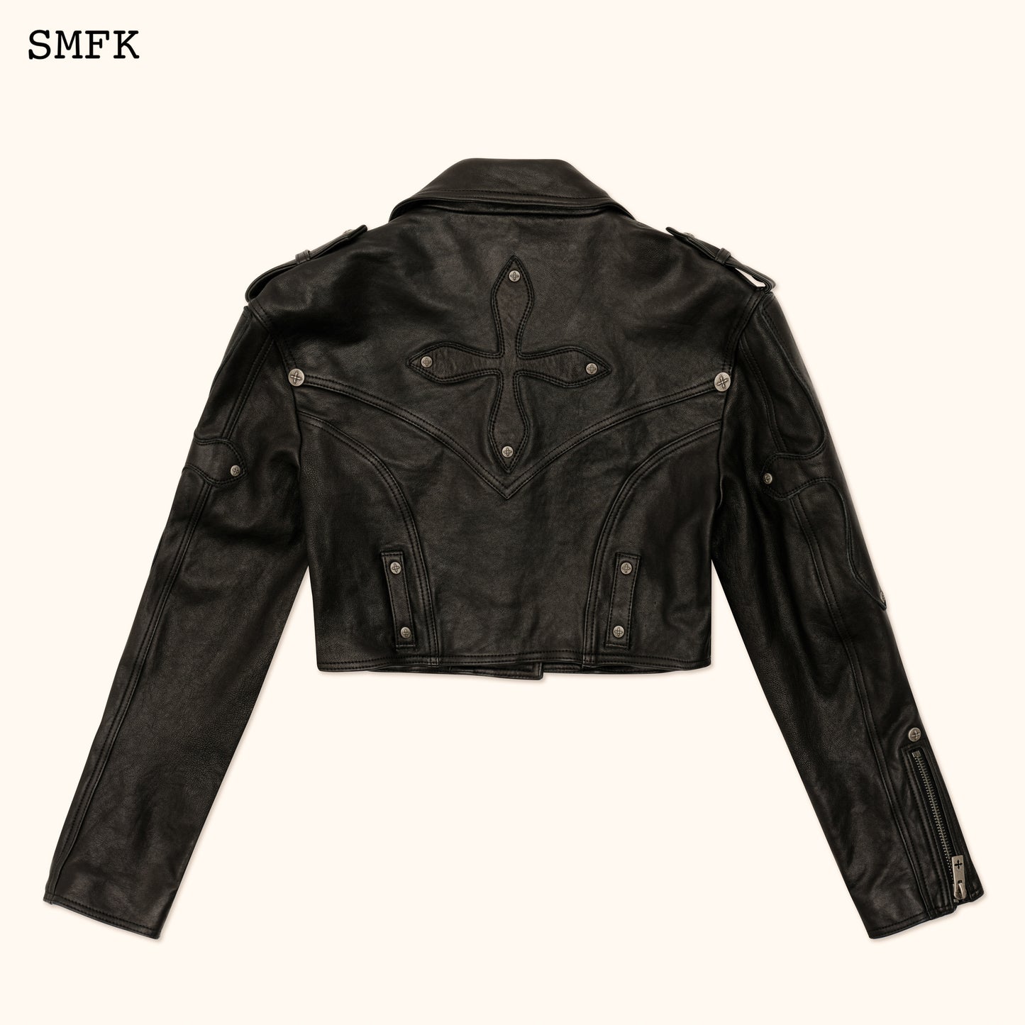 WILDWORLD Rider Lambskin Short Jacket Wilderness Black