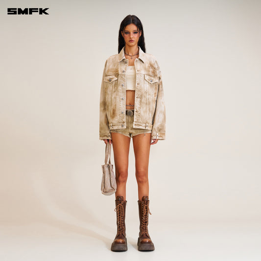 RAGE WILD Huge Denim Jacket (HANDCRAFTED Wild Brown