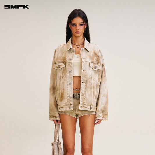 RAGE WILD Huge Denim Jacket (HANDCRAFTED Wild Brown