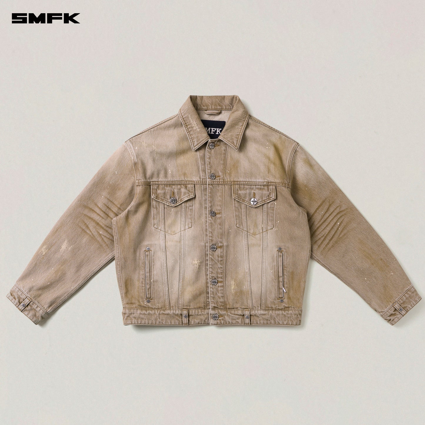 RAGE WILD Huge Denim Jacket (HANDCRAFTED) Wild Cowboy Brown