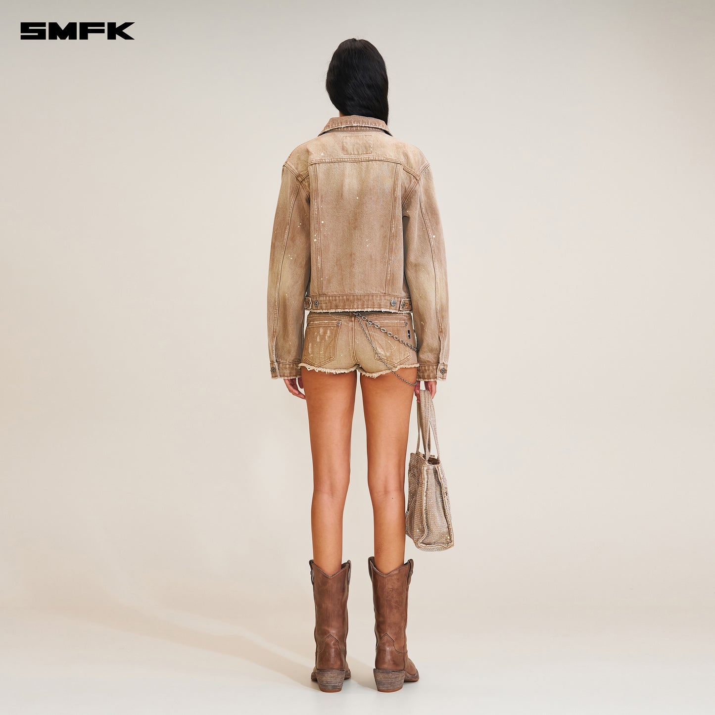 RAGE WILD Denim Jacket (HANDCRAFTED) Wild Cowboy Brown
