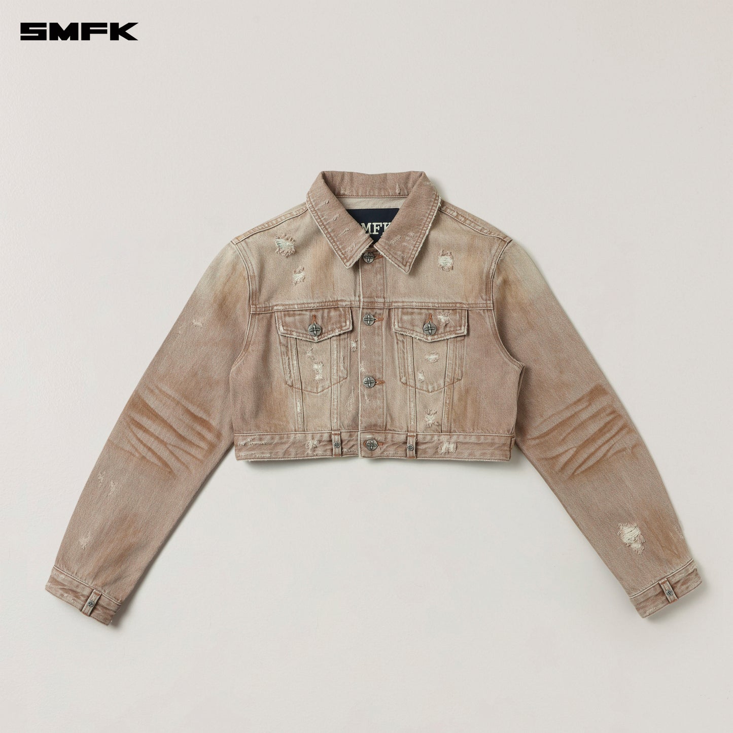 RAGE WILD ORIGIN Denim Short Jacket (HANDCRAFTED) Wild Cowboy Brown