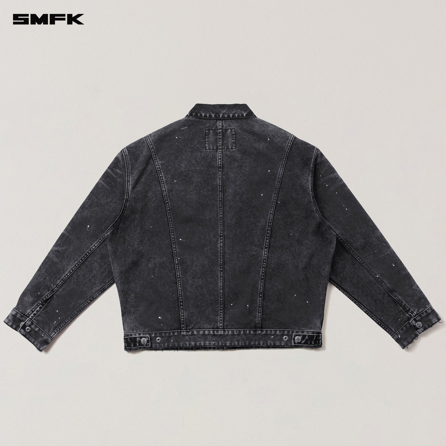 RAGE-WILD ORIGIN HANDCRAFT LOOSE CARGO JACKET/GARMENT DYED Wilderness Black