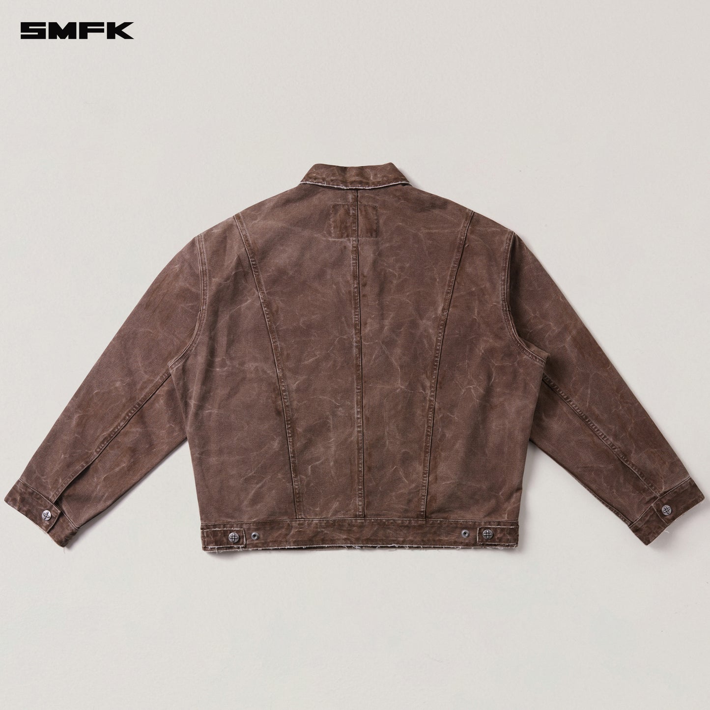 RAGE-WILD ORIGIN HANDCRAFT LOOSE CARGO JACKET/GARMENT DYED Shadow Brown