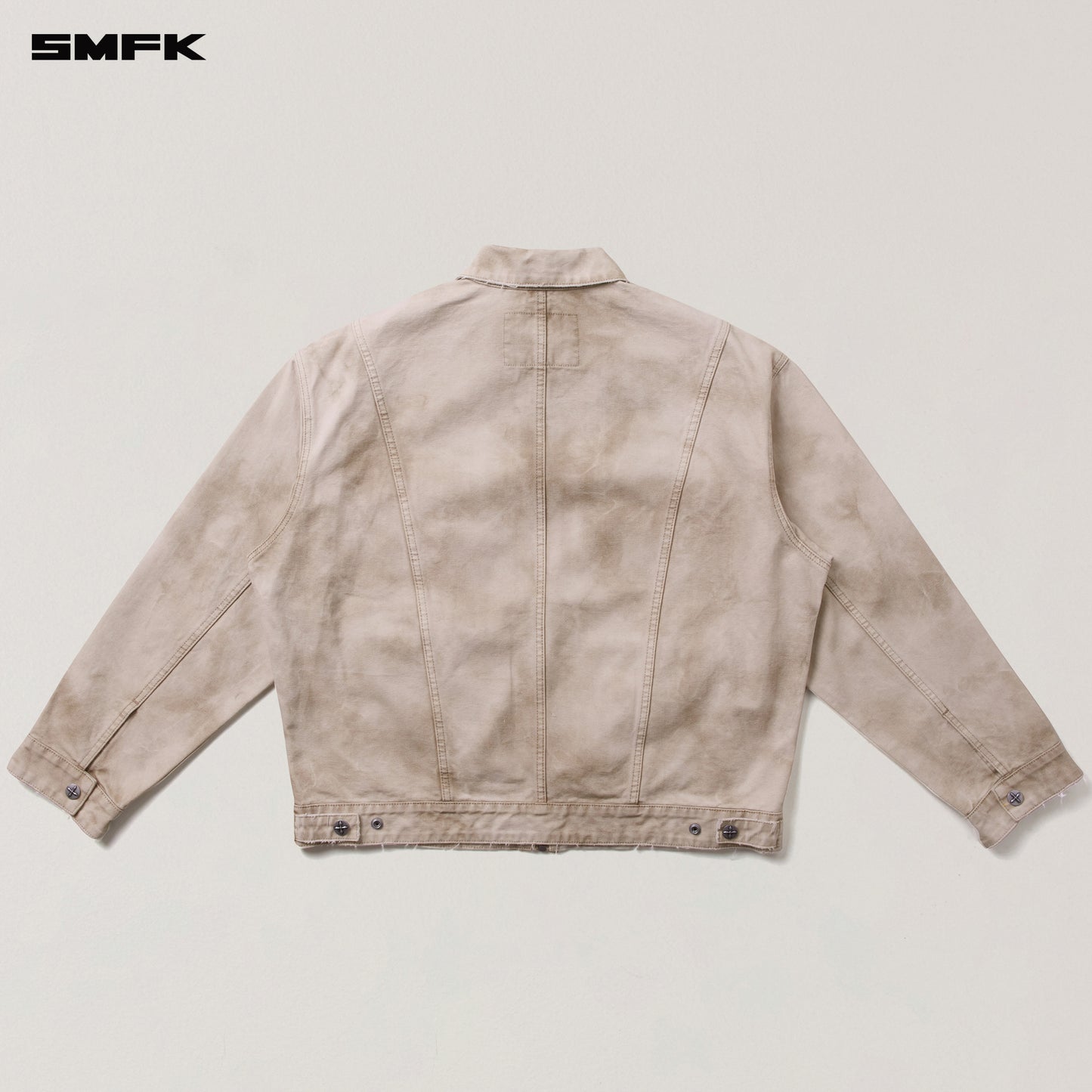 RAGE-WILD ORIGIN HANDCRAFT LOOSE CARGO JACKET/GARMENT DYED Wild Brown