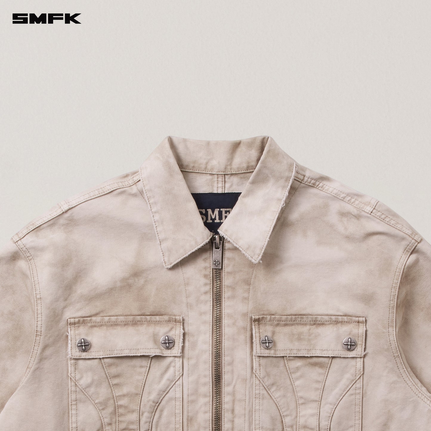 RAGE-WILD ORIGIN HANDCRAFT LOOSE CARGO JACKET/GARMENT DYED Wild Brown