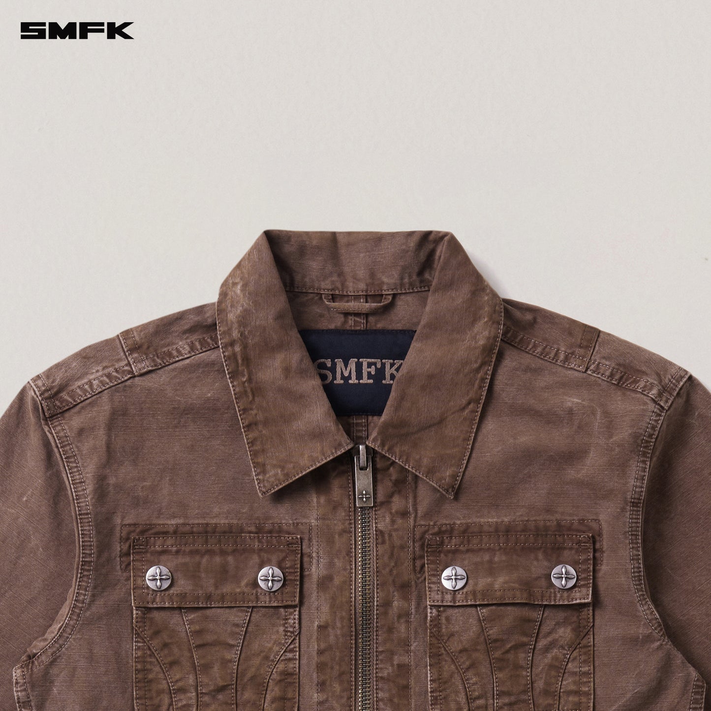RAGE-WILD ORIGIN HANDCRAFT ENGINEER JACKET/GARMENT DYED Shadow Brown