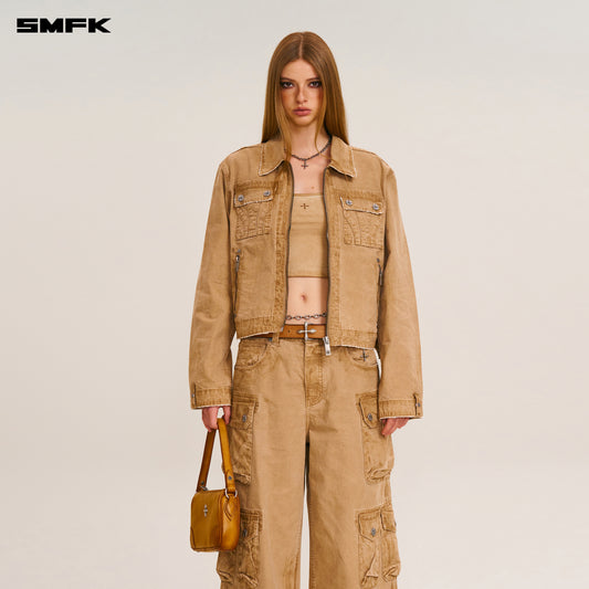 RAGE-WILD ORIGIN HANDCRAFT ENGINEER JACKET/GARMENT DYED Sandy Khaki