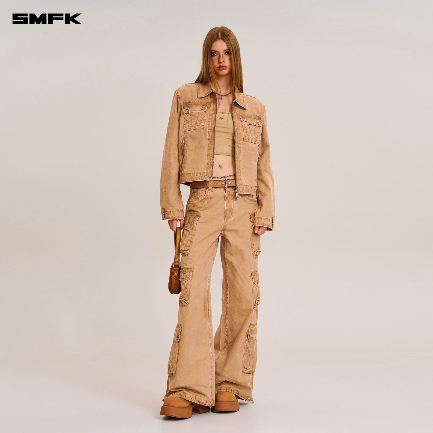 RAGE-WILD ORIGIN HANDCRAFT ENGINEER JACKET/GARMENT DYED Sandy Khaki
