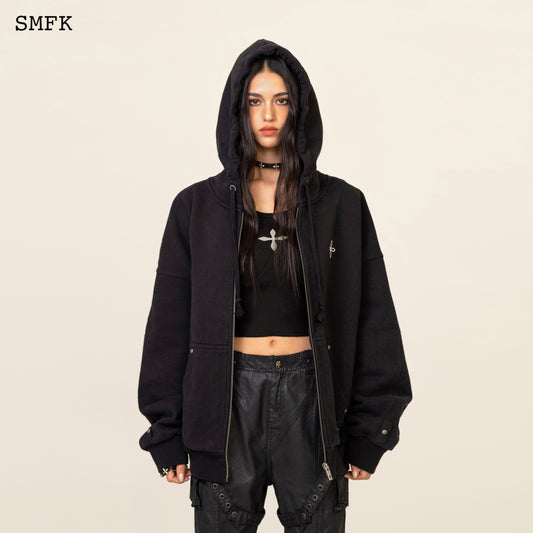 COMPASS Classic Zip Hoodie Wilderness Black