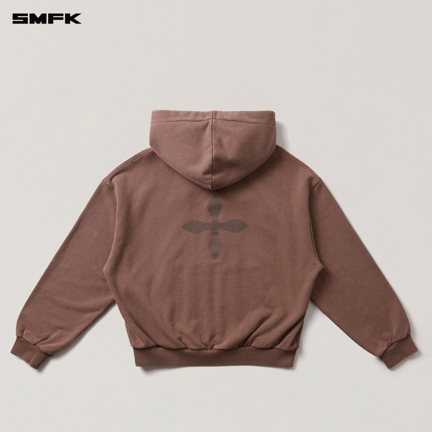 COMPASS MODE LOOSE ZIP HOODIE Wild Horse Brown