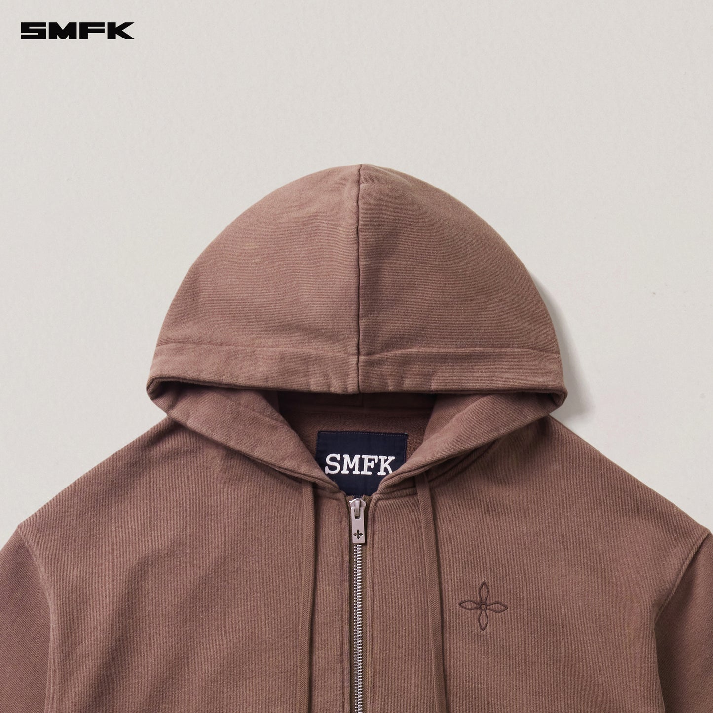COMPASS MODE LOOSE ZIP HOODIE Wild Horse Brown