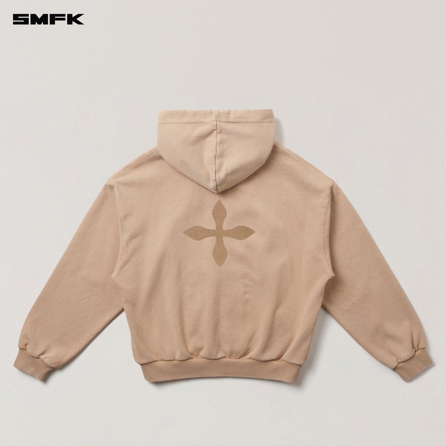 COMPASS MODE LOOSE ZIP HOODIE Sandy Khaki