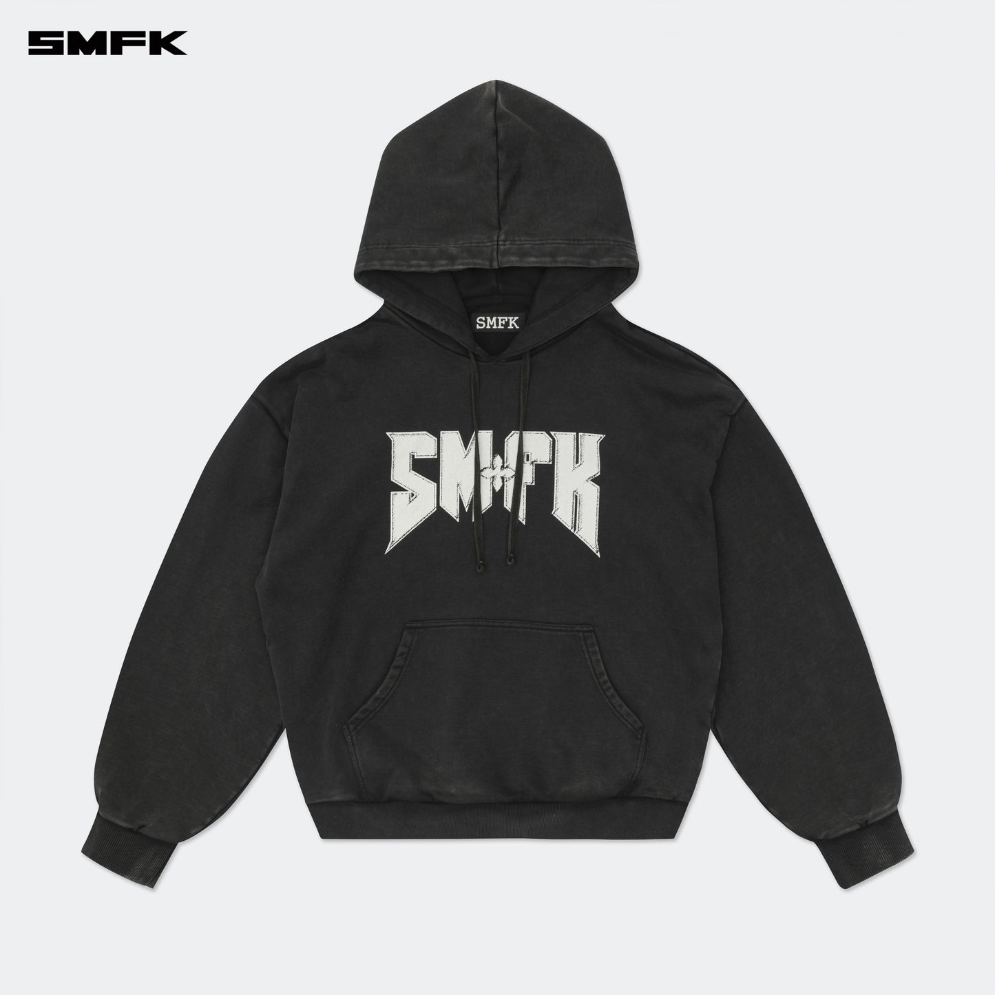 COMPASS Metal Rock Oversized Hoodie Wilderness Black