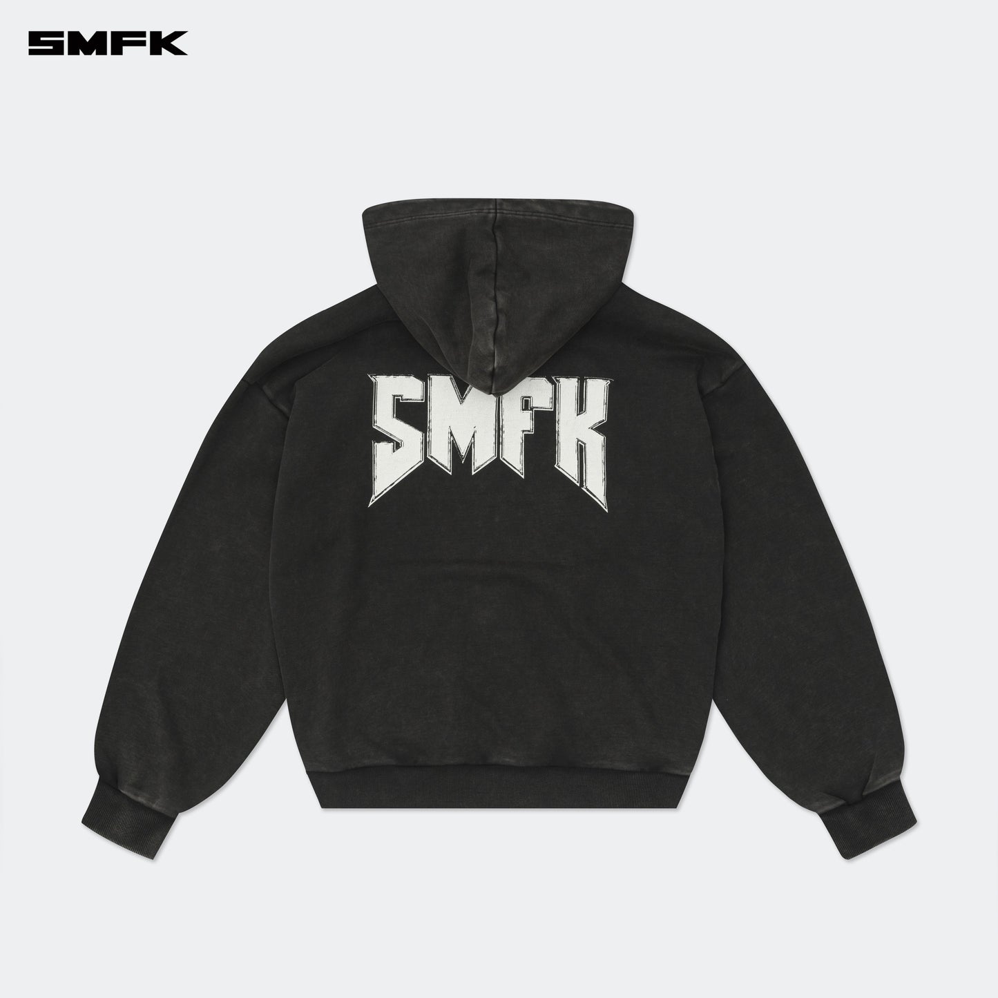 COMPASS Metal Rock Oversized Hoodie Wilderness Black