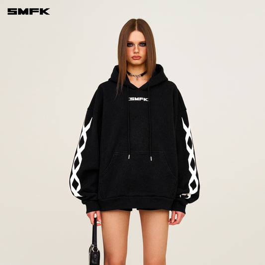 FUTURE DNA Chain Racing Oversized Hoodie Wilderness Black