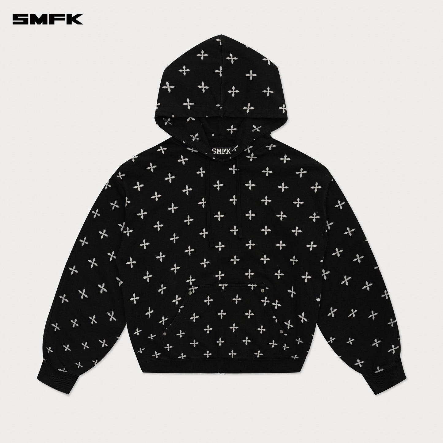 COMPASS Black Garden Oversized Hoodie Midnight Garden