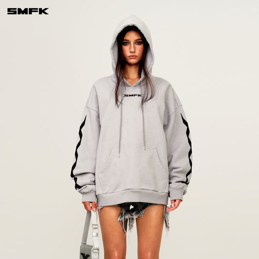 FUTURE DNA Chain Racing Oversized Hoodie Ash Gray