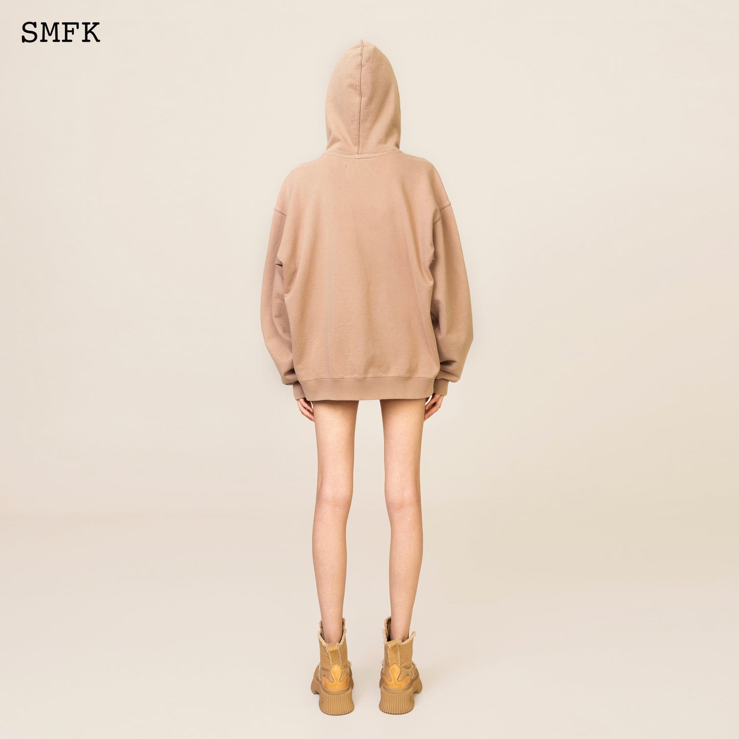 COMPASS Classic Cross Graffiti Hoodie Latte