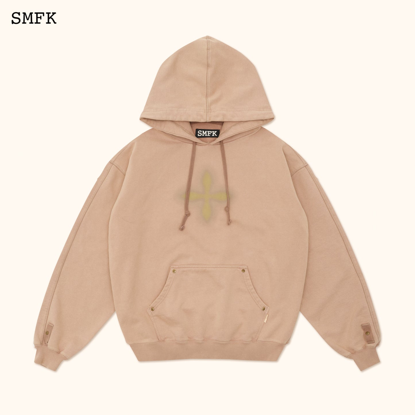 COMPASS Classic Cross Graffiti Hoodie Latte