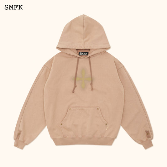 COMPASS Classic Cross Graffiti Hoodie Latte