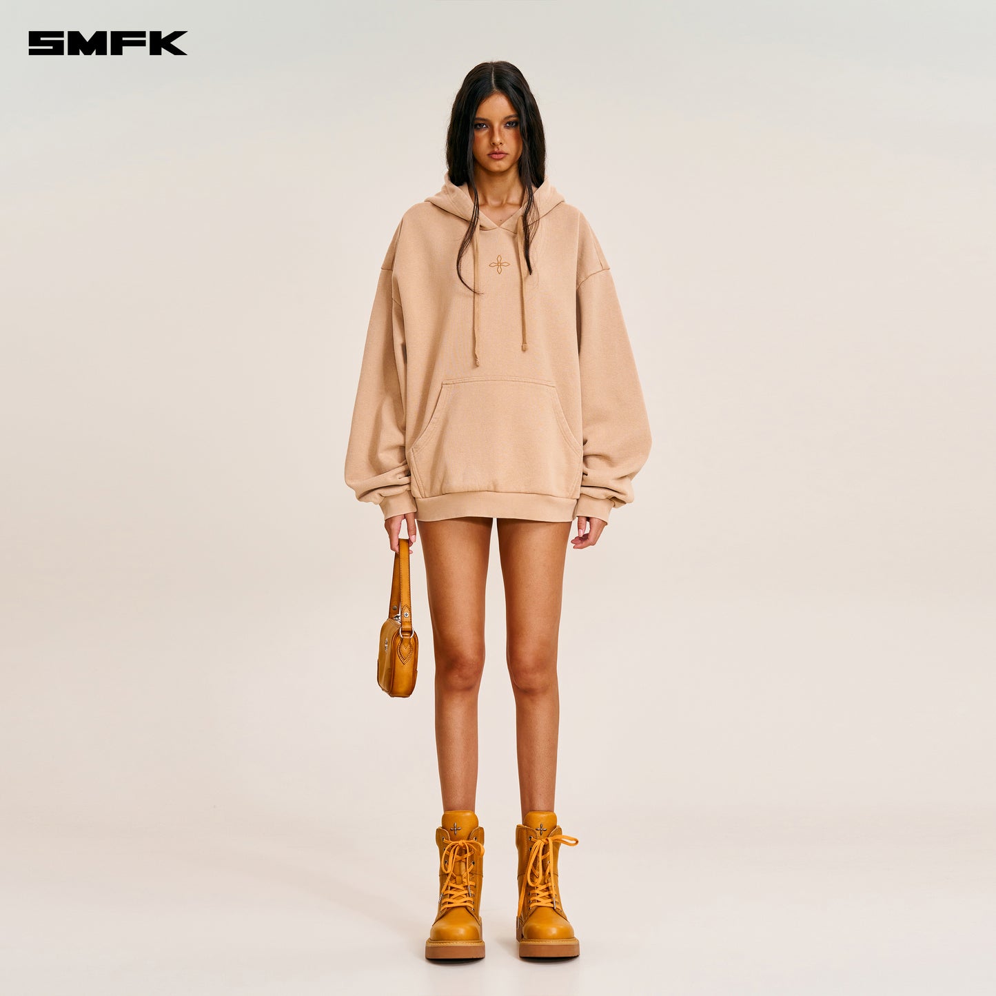 COMPASS MODE LOOSE HOODIE Sandy Khaki