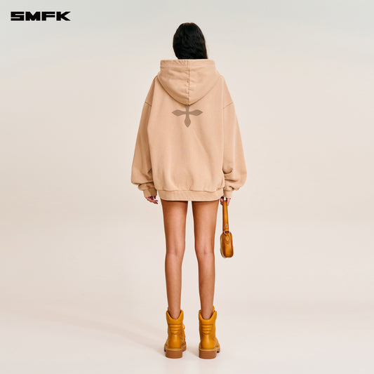 COMPASS MODE LOOSE HOODIE Sandy Khaki