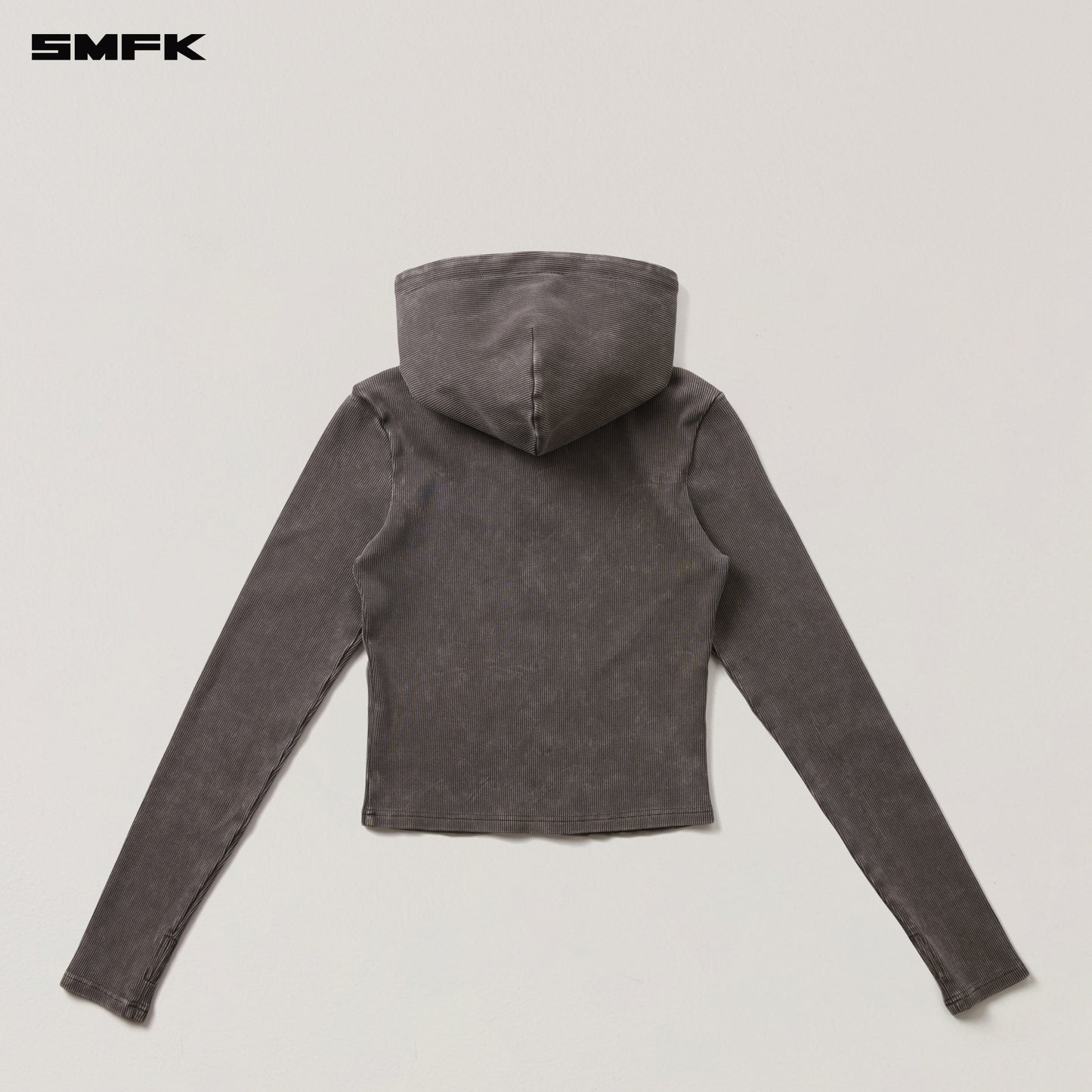 VINTAGE-SAVAGE SLIM SPORTS ZIP HOODIE/FADE DYE Vanish Brown