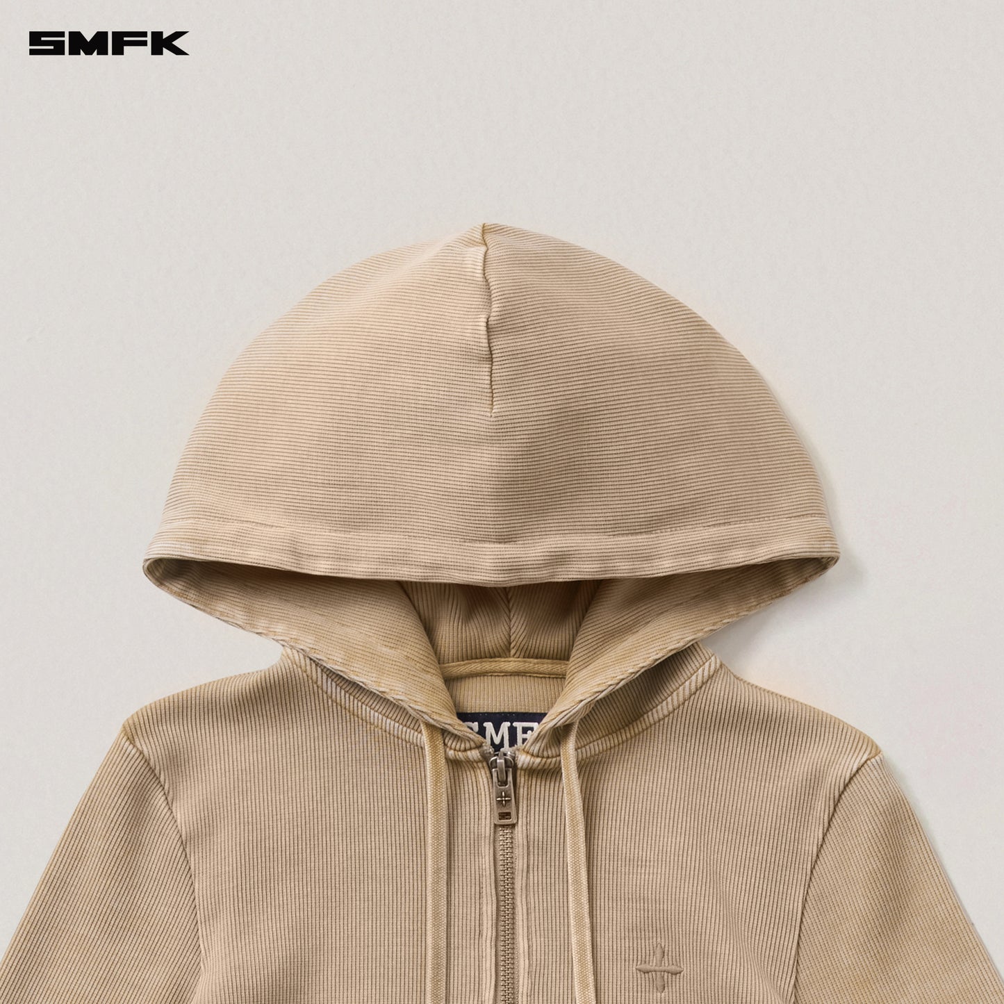 VINTAGE-SAVAGE SLIM SPORTS ZIP HOODIE/FADE DYE Vanish Sand