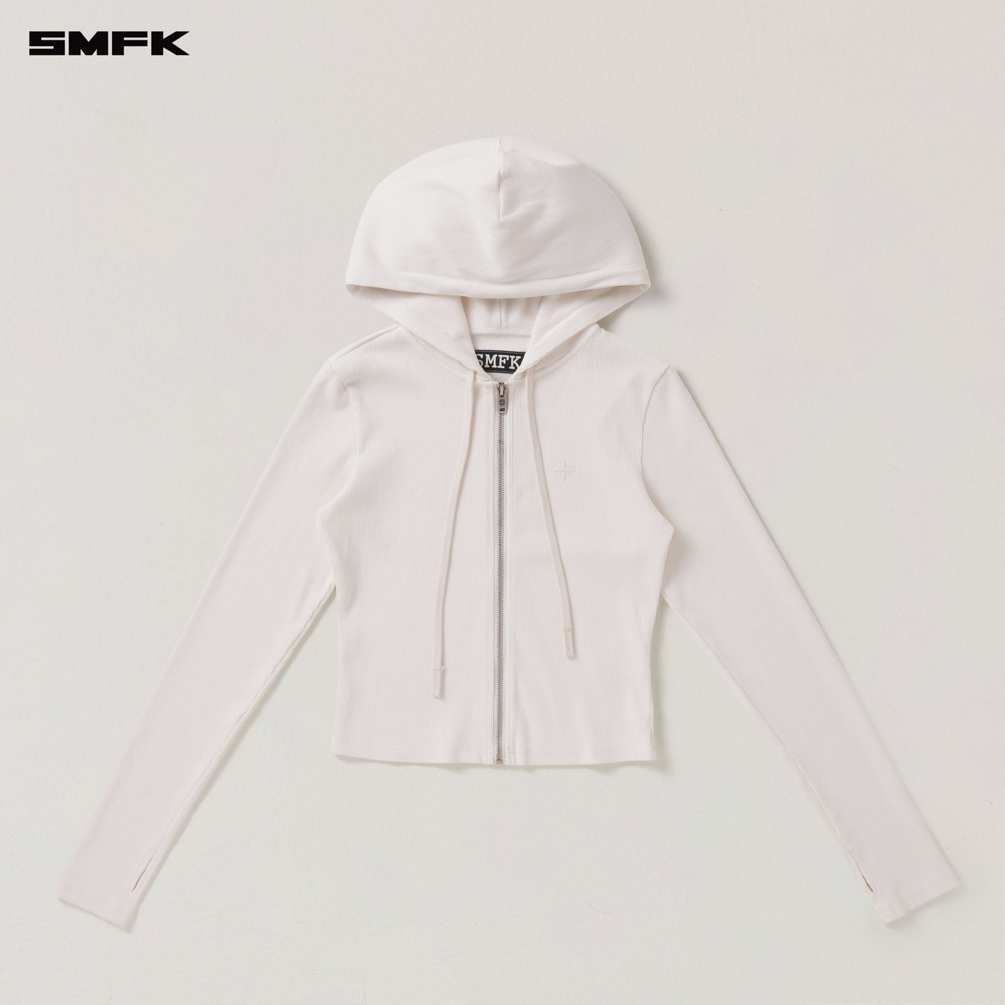 VINTAGE-SAVAGE SLIM SPORTS ZIP HOODIE/FADE DYE Alpine White