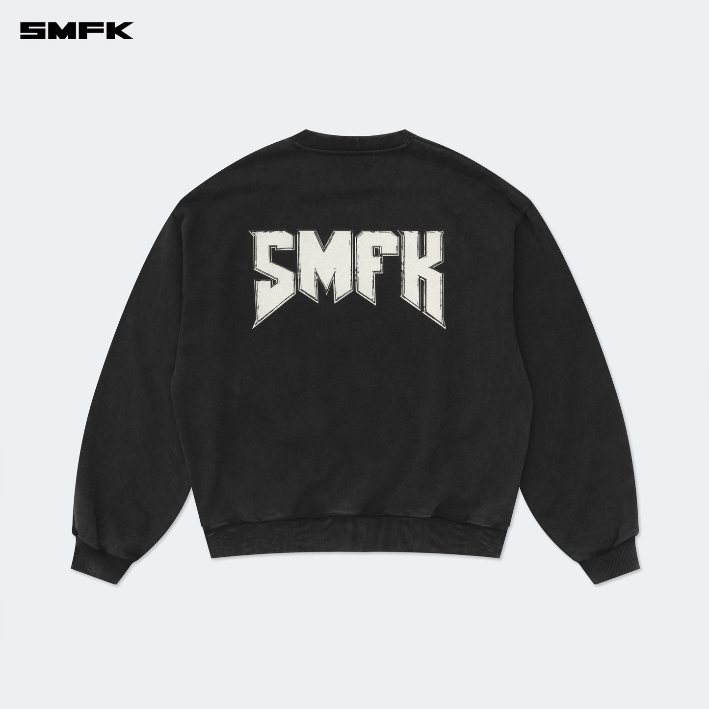 COMPASS Metal Rock Vintage Oversized Sweatshirt Wilderness Black