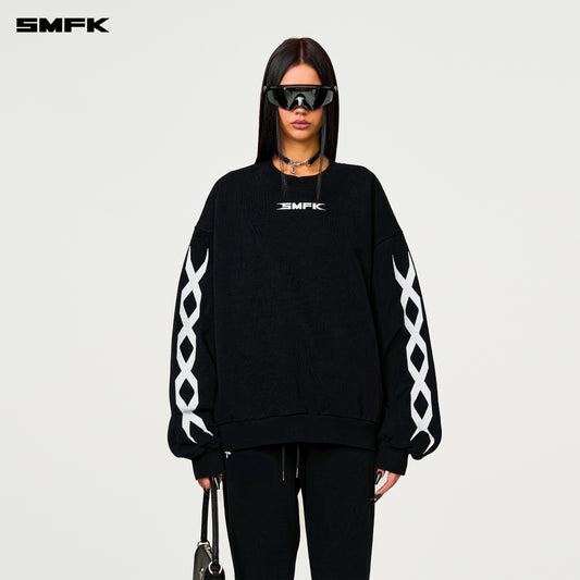 FUTURE DNA Chain Racing Oversized Sweatshirt Wilderness Black