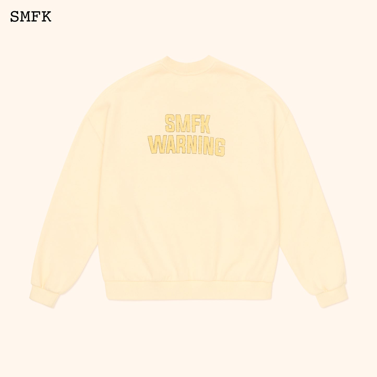 COMPASS College Vintage Oversize Hoodie Creamy White