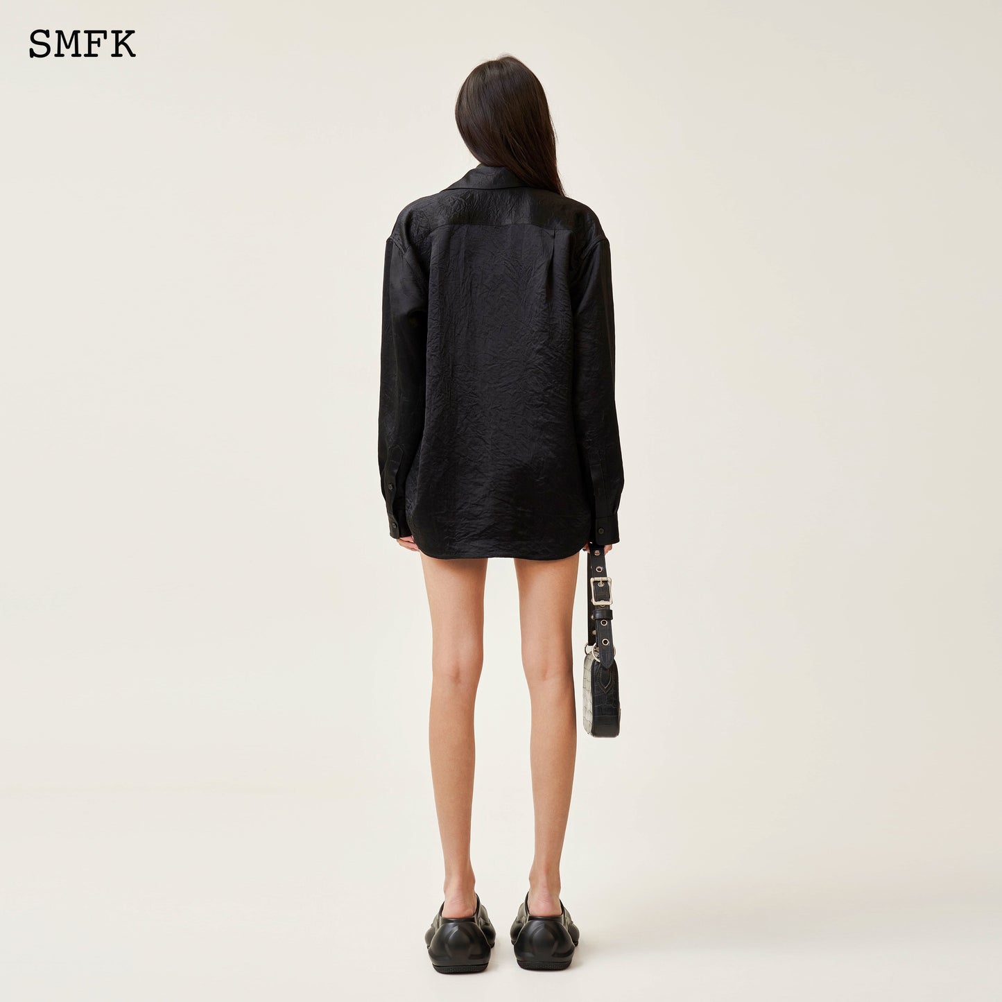 COMPASS Midnight Blossom Classic Shirt Midnight Black