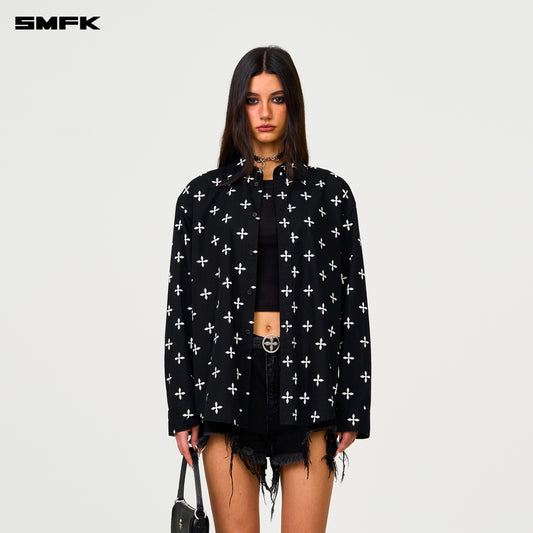 COMPASS Black Garden Oversized Shirt Midnight Garden