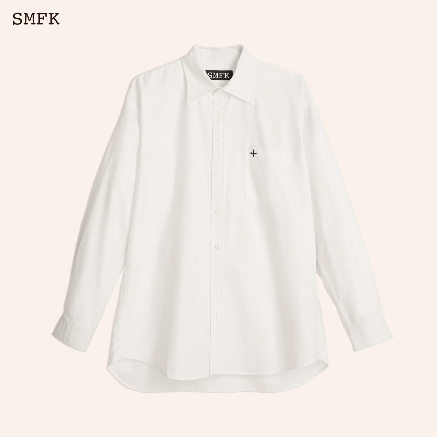 COMPASS Midnight Blossom Classic Shirt Celestial White