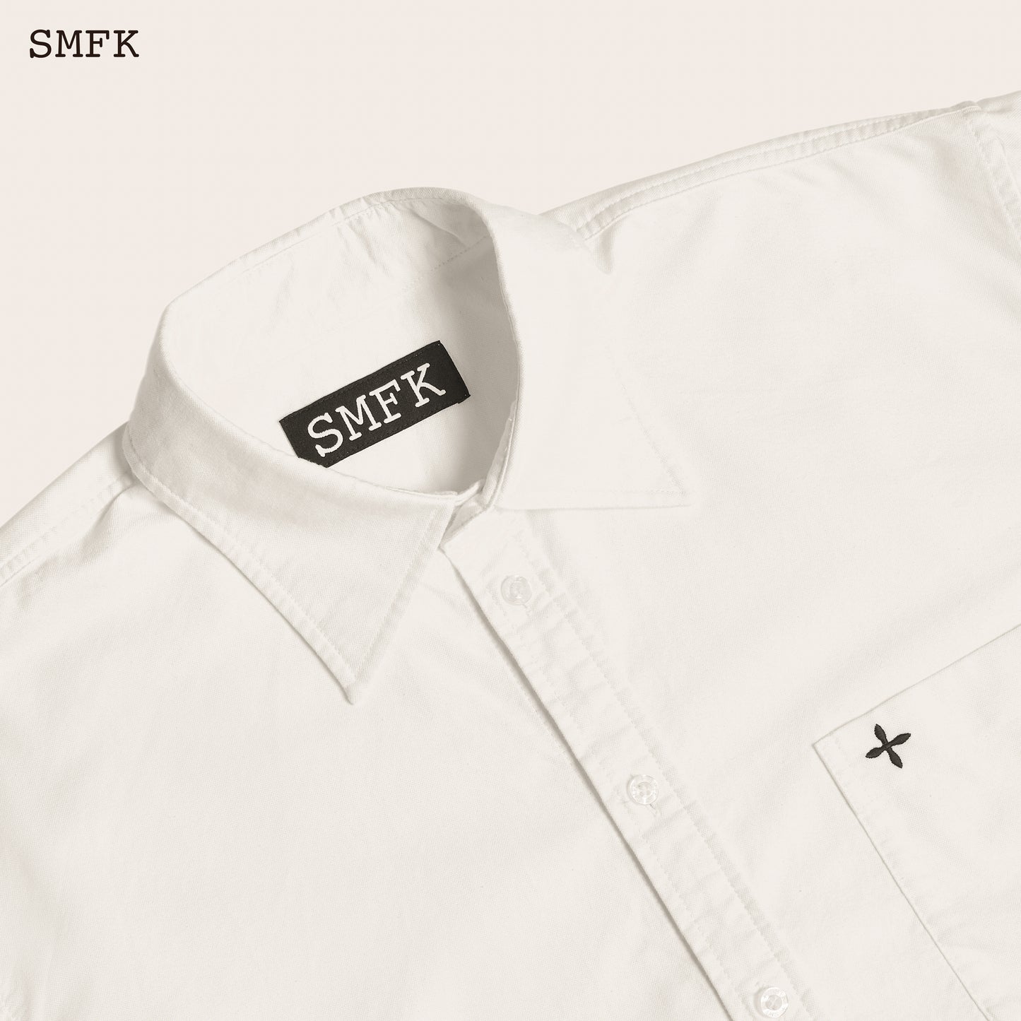 COMPASS Midnight Blossom Classic Shirt Celestial White
