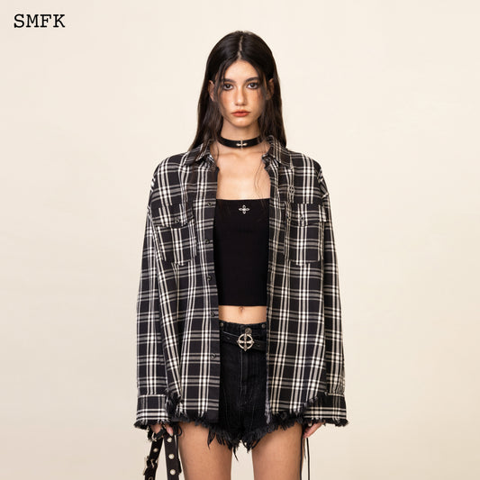 COMPASS Workwear Style Shirt Black Plaid