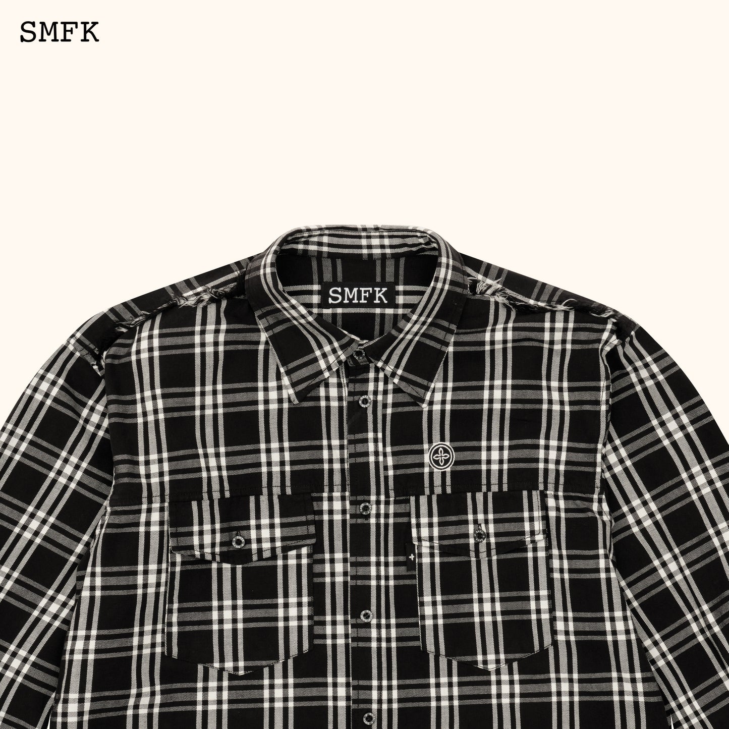 COMPASS Workwear Style Shirt Black Plaid