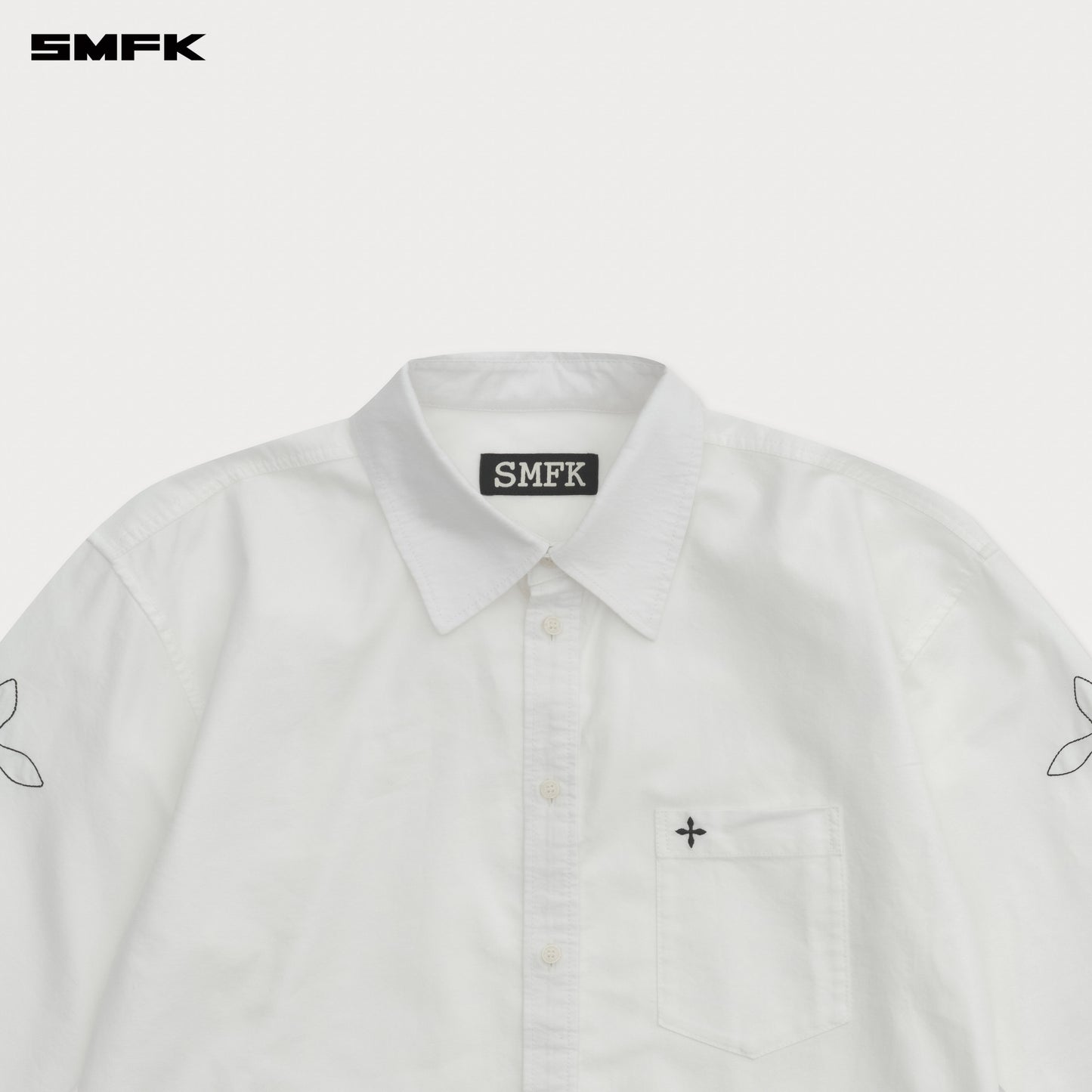 COMPASS DESIGNER Oversized Shirt Alpine White