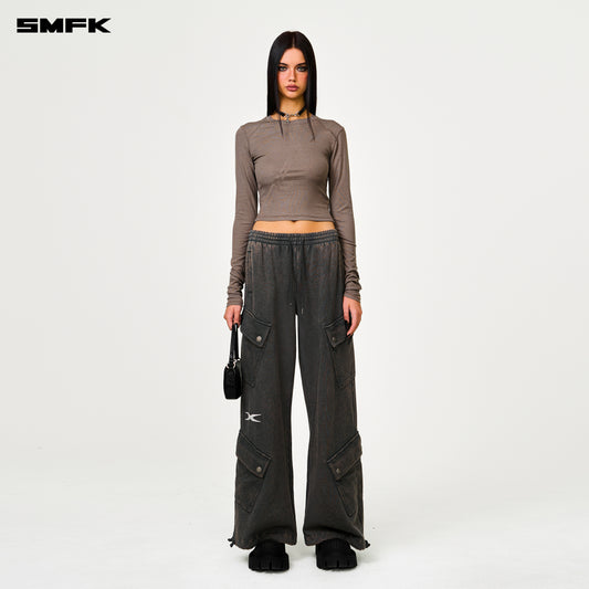 COMPASS RUSH Slim-fit Long-sleeved Top Deep Nude