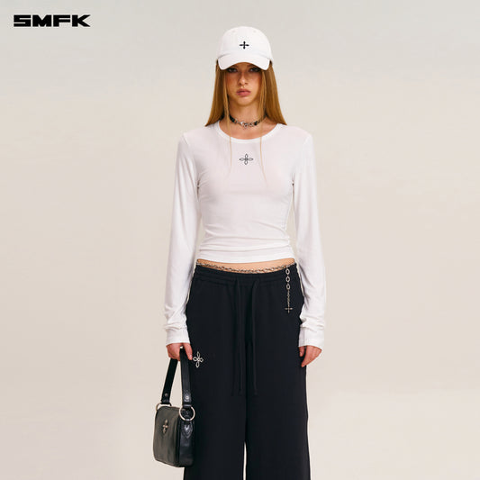 COMPASS STAMP ACETATE BODY PULLOVER Alpine White