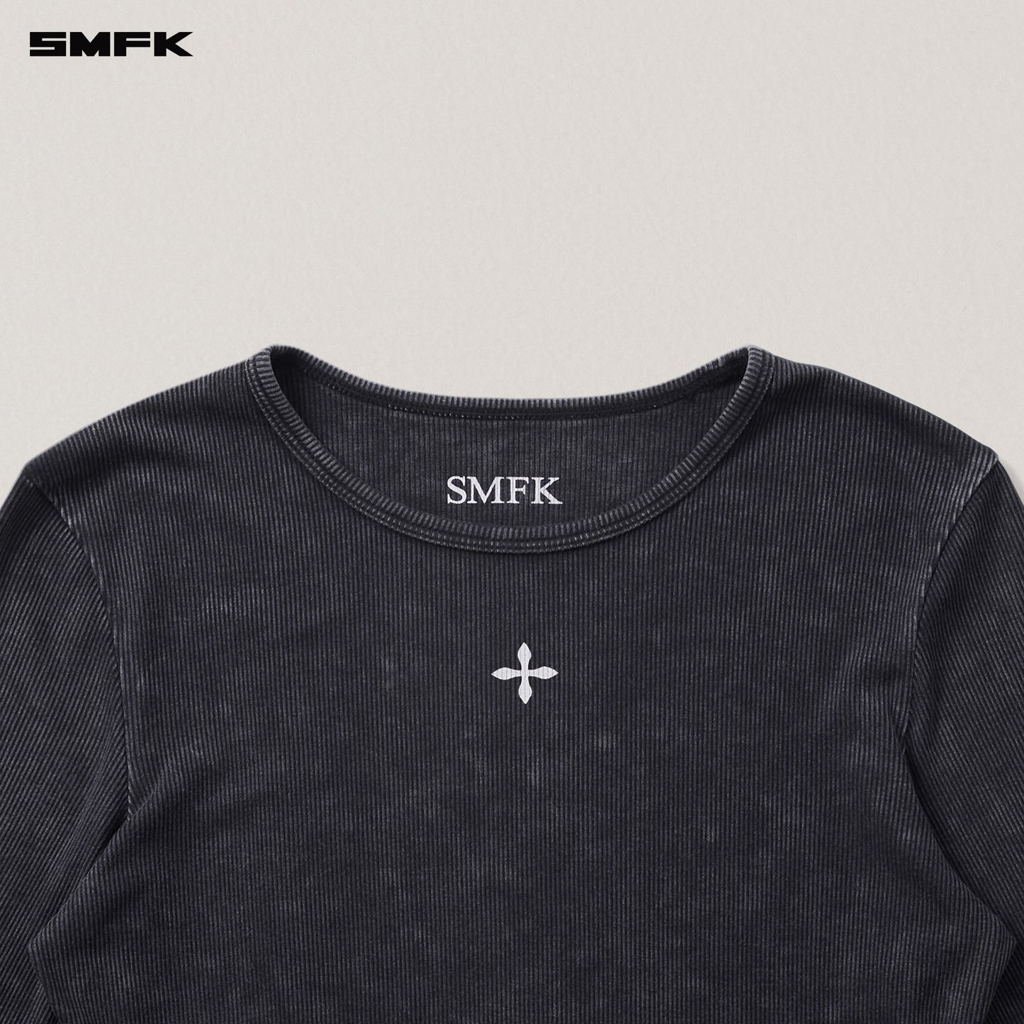 VINTAGE-STORM FADE SILK SPORTS PULLOVER Black Mist