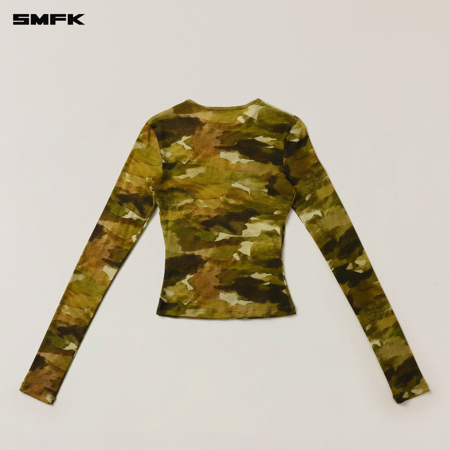 VINTAGE Long Sleeve Pullover Chinese Ink Camouflage