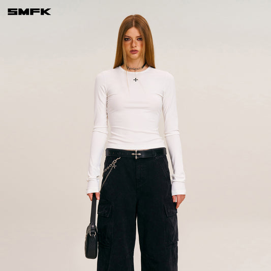 VINTAGE-STORM FADE SILK SPORTS PULLOVER Alpine White