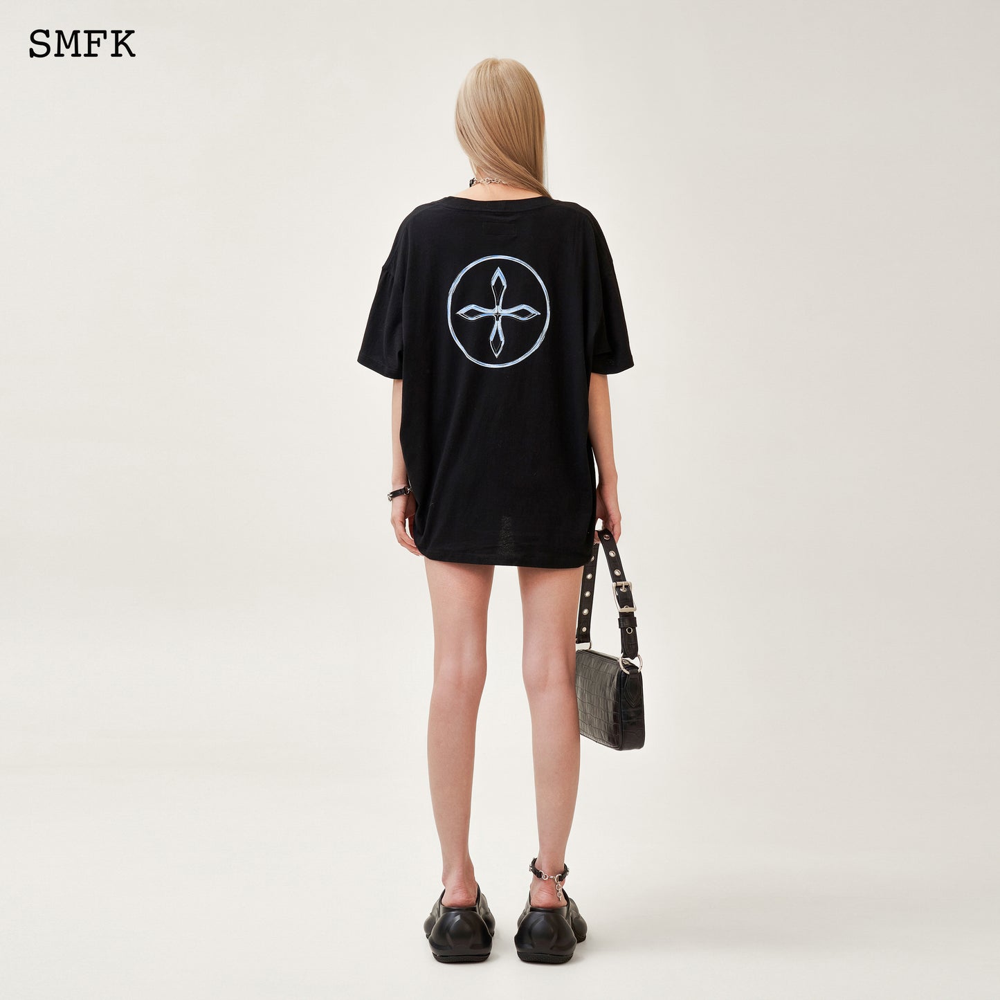 COMPASS Dreamland Vintage Oversize Tee Wilderness Black