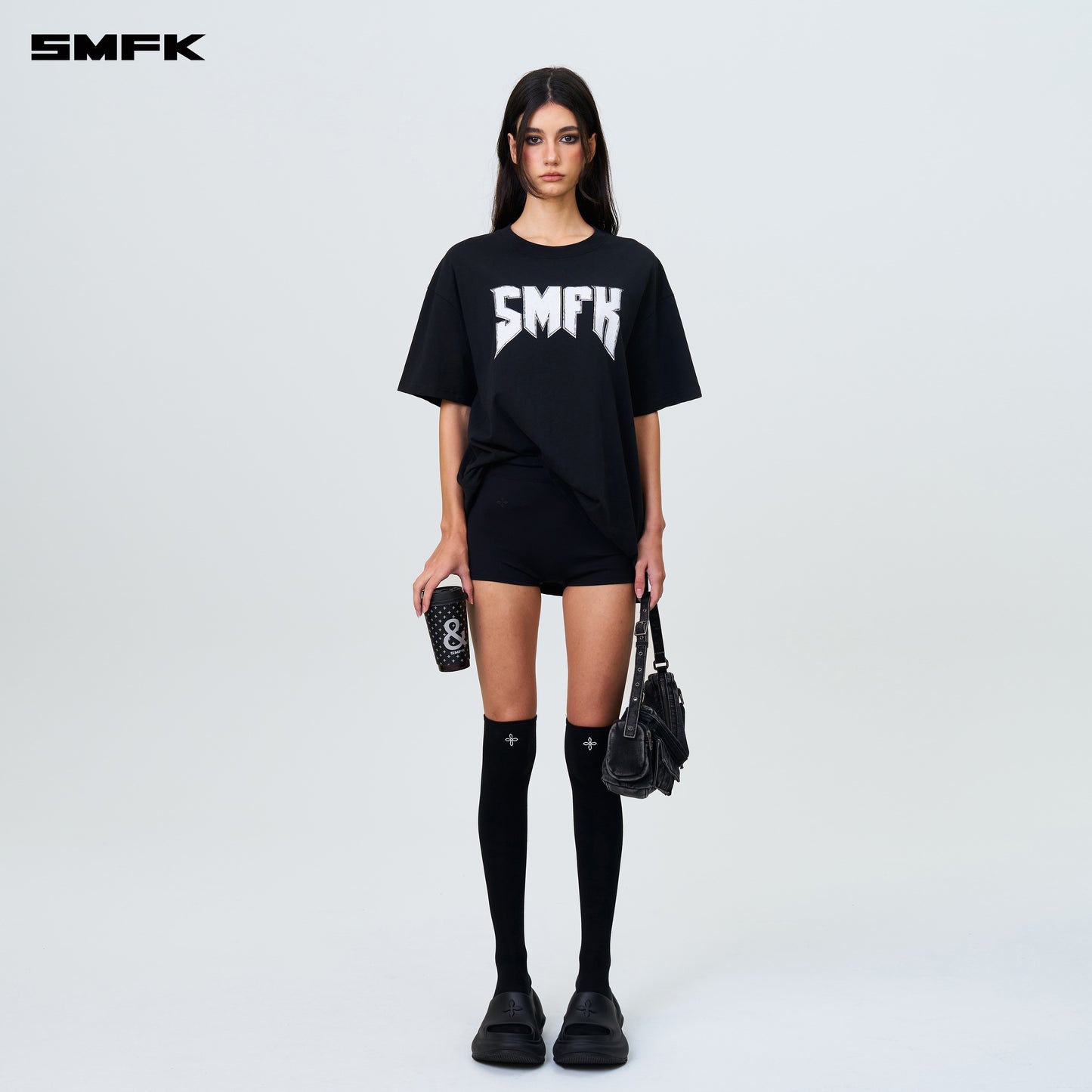 COMPASS SMFK Metal Rock Loose Tee Wilderness Black
